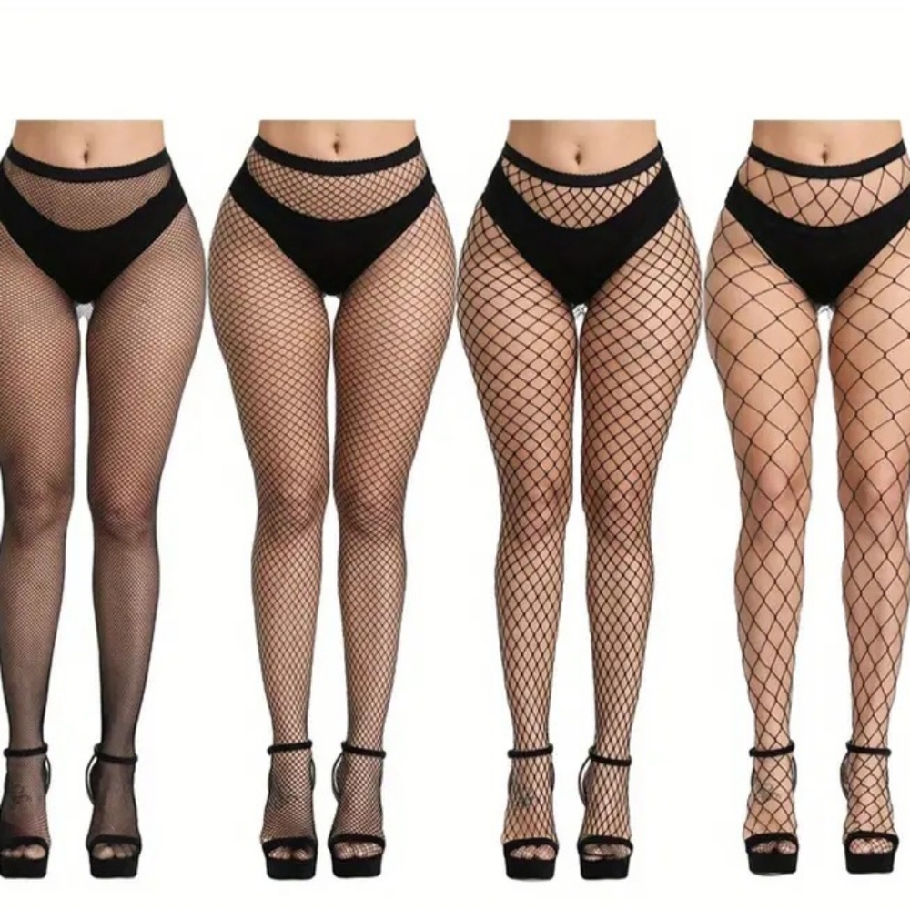 4 Pack Sheer Fishnet Tights